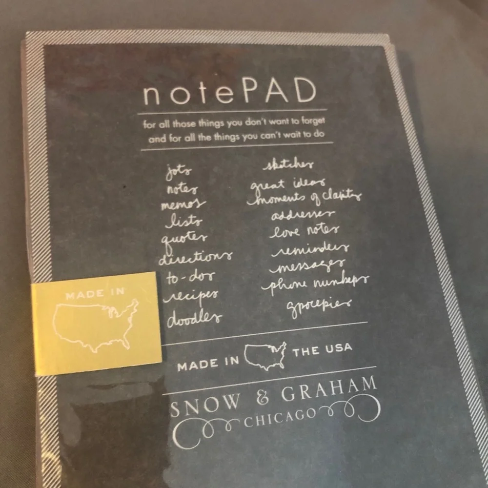 SNOW & GRAHAM Bridal Note Pad!